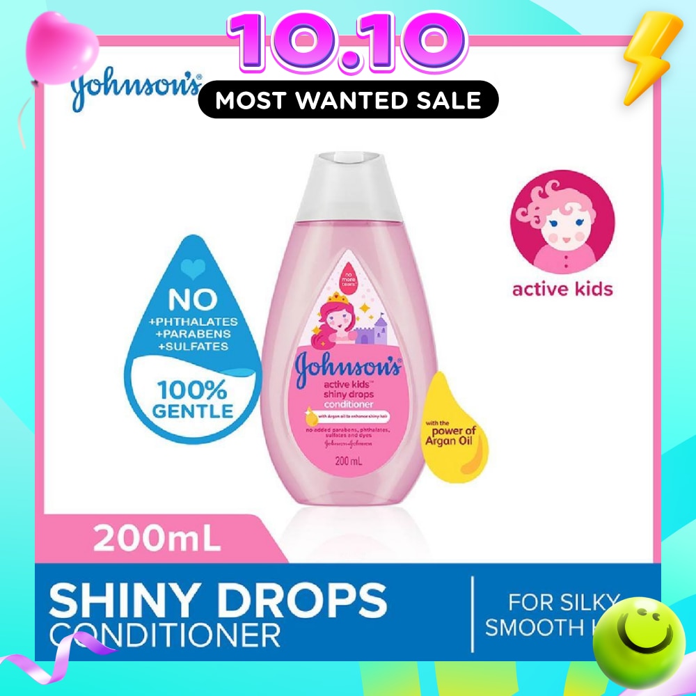 Baby Active Kids Shiny Drops Conditioner With The Power Of Argan Oil (For Silky Smooth Hair) 200ml image