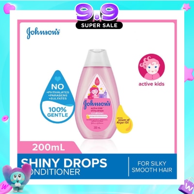 JOHNSON'S Baby - Baby Active Kids Shiny Drops Conditioner With The Power Of Argan Oil (For Silky Smooth Hair) 200ml image