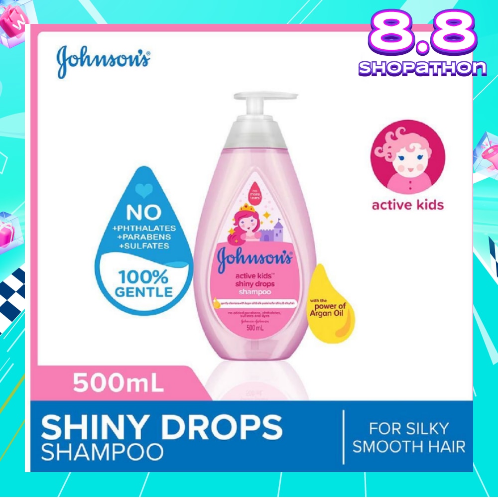 Baby Active Kids Shiny Drops Shampoo With The Power Of Argan Oil (For Silky Smooth Hair) 500ml