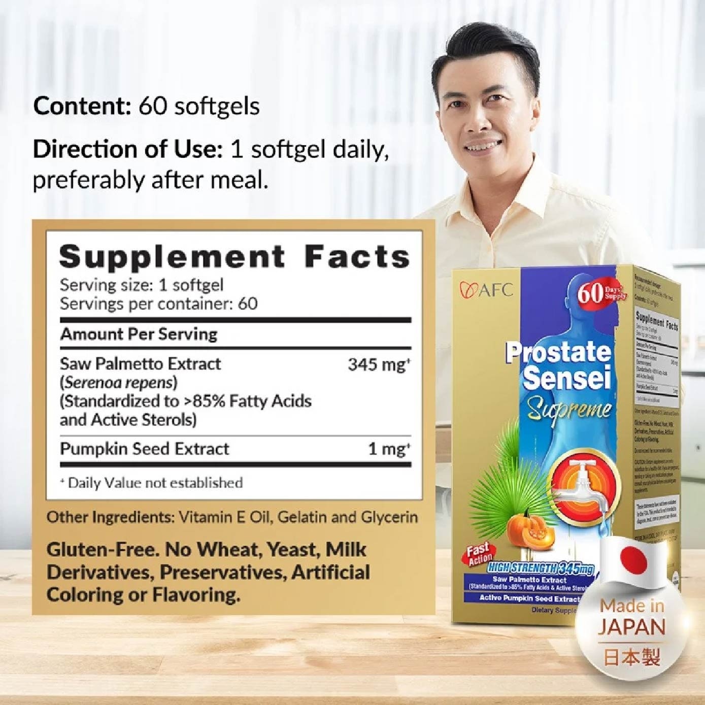 Prostate Sensei Supreme Saw Palmetto Extract Softgel (Prostate & Urinary Support) 60s