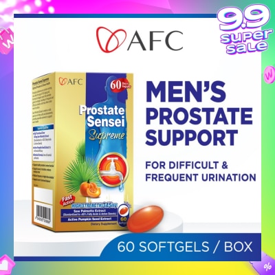 AFC Prostate Sensei Supreme Dietary Supplement  (Saw Palmetto Extract For Difficult Frequent Urination, Residual Urine, Hair Loss & Men Health) 60s