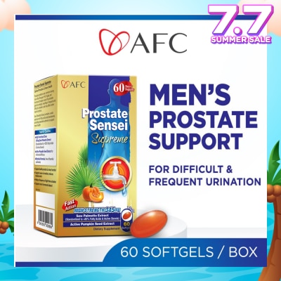 AFC Prostate Sensei Supreme Dietary Supplement  (Saw Palmetto Extract For Difficult Frequent Urination, Residual Urine, Hair Loss & Men Health) 60s