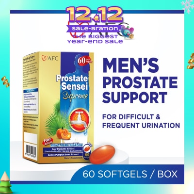 AFC Prostate Sensei Supreme Dietary Supplement  (Saw Palmetto Extract For Difficult Frequent Urination, Residual Urine, Hair Loss & Men Health) 60s