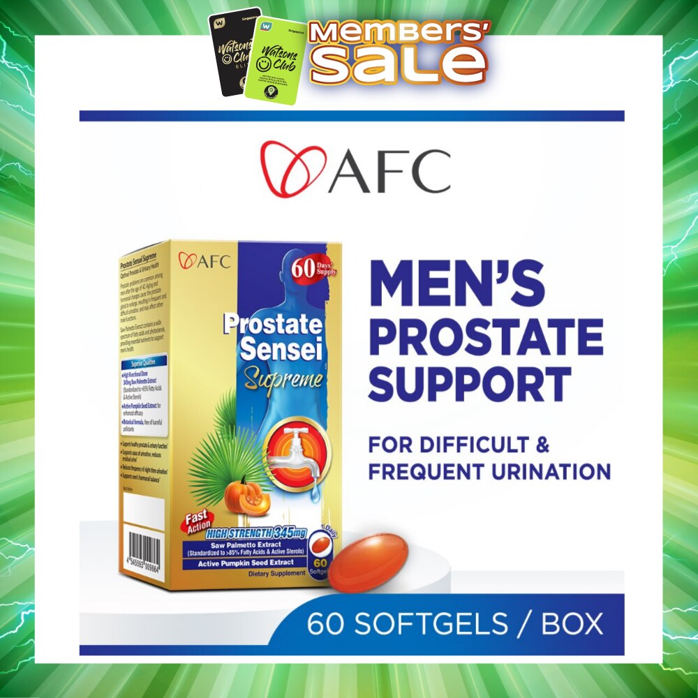 Prostate Sensei Supreme Dietary Supplement (Saw Palmetto Extract For Difficult Frequent Urination, Residual Urine, Hair Loss & Men Health) 60s