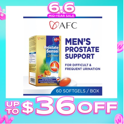 AFC - Prostate Sensei Supreme Dietary Supplement (Saw Palmetto Extract For Difficult Frequent Urination, Residual Urine, Hair Loss & Men Health) 60s