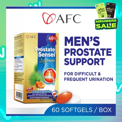 AFC Prostate Sensei Supreme Dietary Supplement  (Saw Palmetto Extract For Difficult Frequent Urination, Residual Urine, Hair Loss & Men Health) 60s