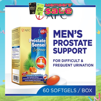 AFC - Prostate Sensei Supreme Dietary Supplement  (Saw Palmetto Extract For Difficult Frequent Urination, Residual Urine, Hair Loss & Men Health) 60s