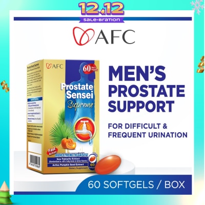 AFC Prostate Sensei Supreme Dietary Supplement (Saw Palmetto Extract For Difficult Frequent Urination, Residual Urine, Hair Loss & Men Health) 60s