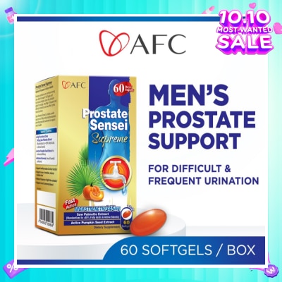 AFC Prostate Sensei Supreme Dietary Supplement  (Saw Palmetto Extract For Difficult Frequent Urination, Residual Urine, Hair Loss & Men Health) 60s