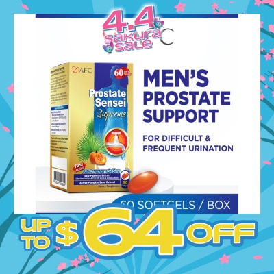 AFC - Prostate Sensei Supreme Dietary Supplement  (Saw Palmetto Extract For Difficult Frequent Urination, Residual Urine, Hair Loss & Men Health) 60s