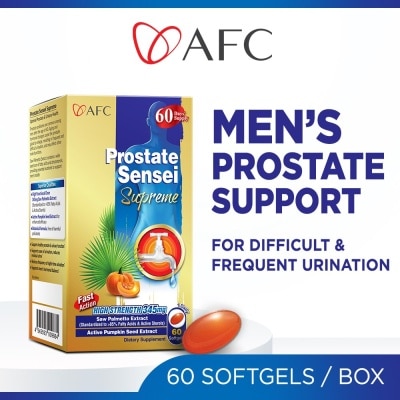 AFC Prostate Sensei Supreme Dietary Supplement  (Saw Palmetto Extract For Difficult Frequent Urination, Residual Urine, Hair Loss & Men Health) 60s