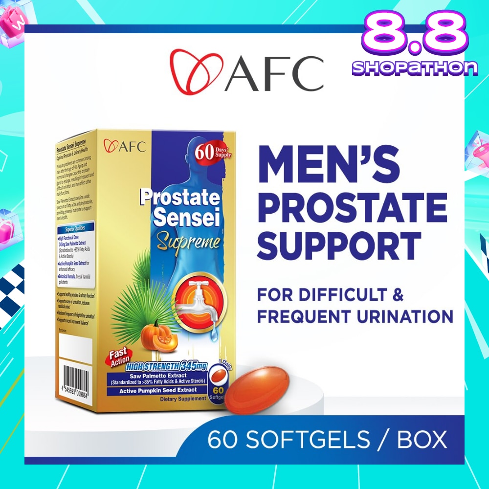Prostate Sensei Supreme Dietary Supplement  (Saw Palmetto Extract For Difficult Frequent Urination, Residual Urine, Hair Loss & Men Health) 60s