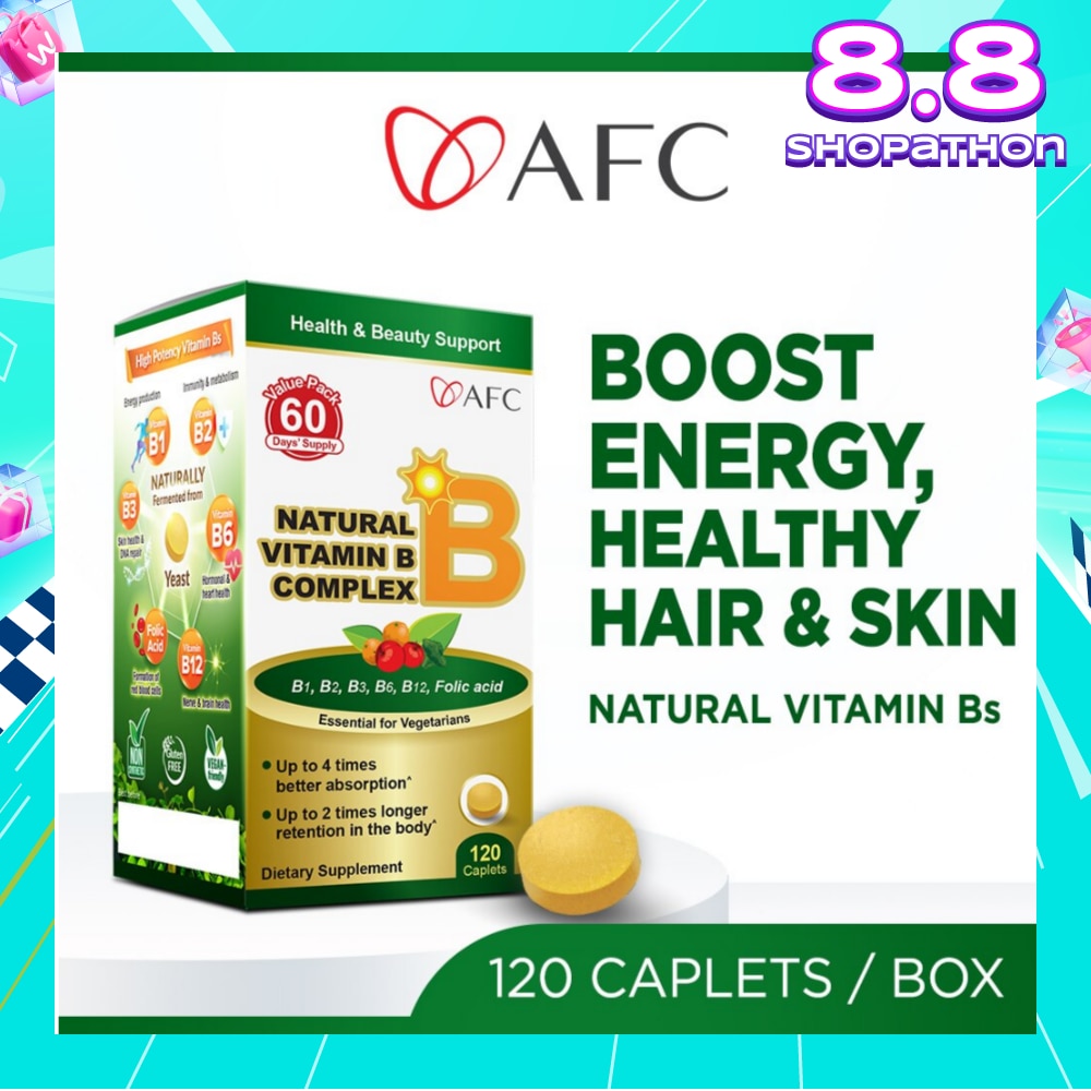 JAPAN Natural Vitamin B Complex Dietary Supplement caplets (Boost Energy, Relieves Fatigue, Healthy Hair, Skin & Nails) 120s