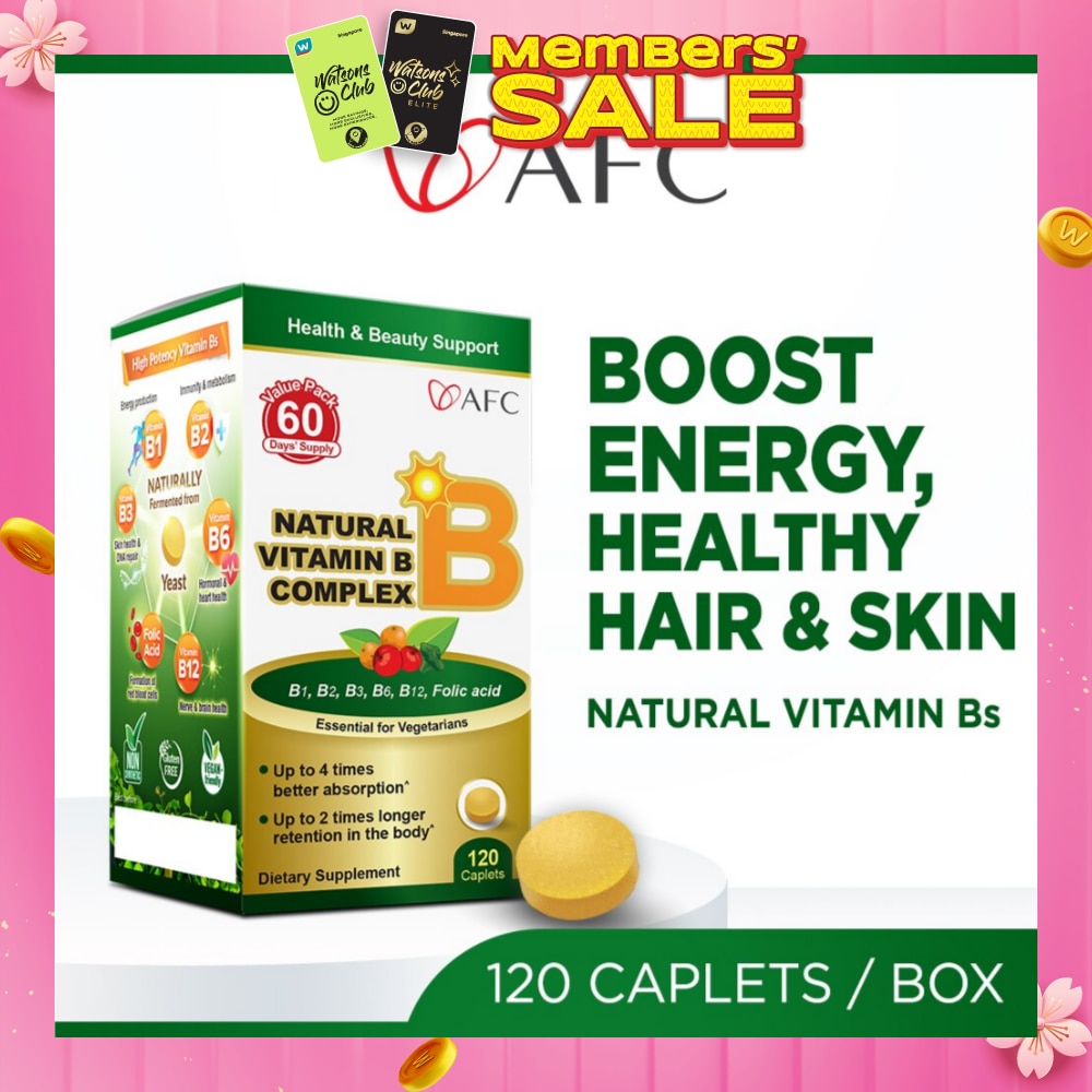 JAPAN Natural Vitamin B Complex Dietary Supplement caplets (Boost Energy, Relieves Fatigue, Healthy Hair, Skin & Nails) 120s