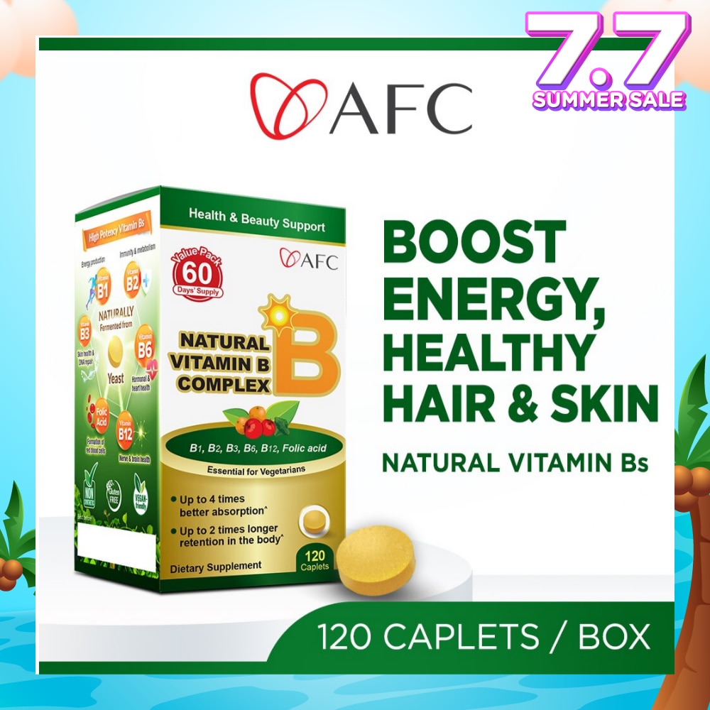 JAPAN Natural Vitamin B Complex Dietary Supplement caplets (Boost Energy, Relieves Fatigue, Healthy Hair, Skin & Nails) 120s