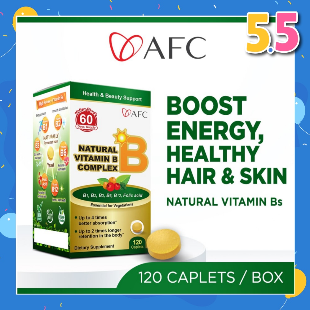 JAPAN Natural Vitamin B Complex Dietary Supplement caplets (Boost Energy, Relieves Fatigue, Healthy Hair, Skin & Nails) 120s