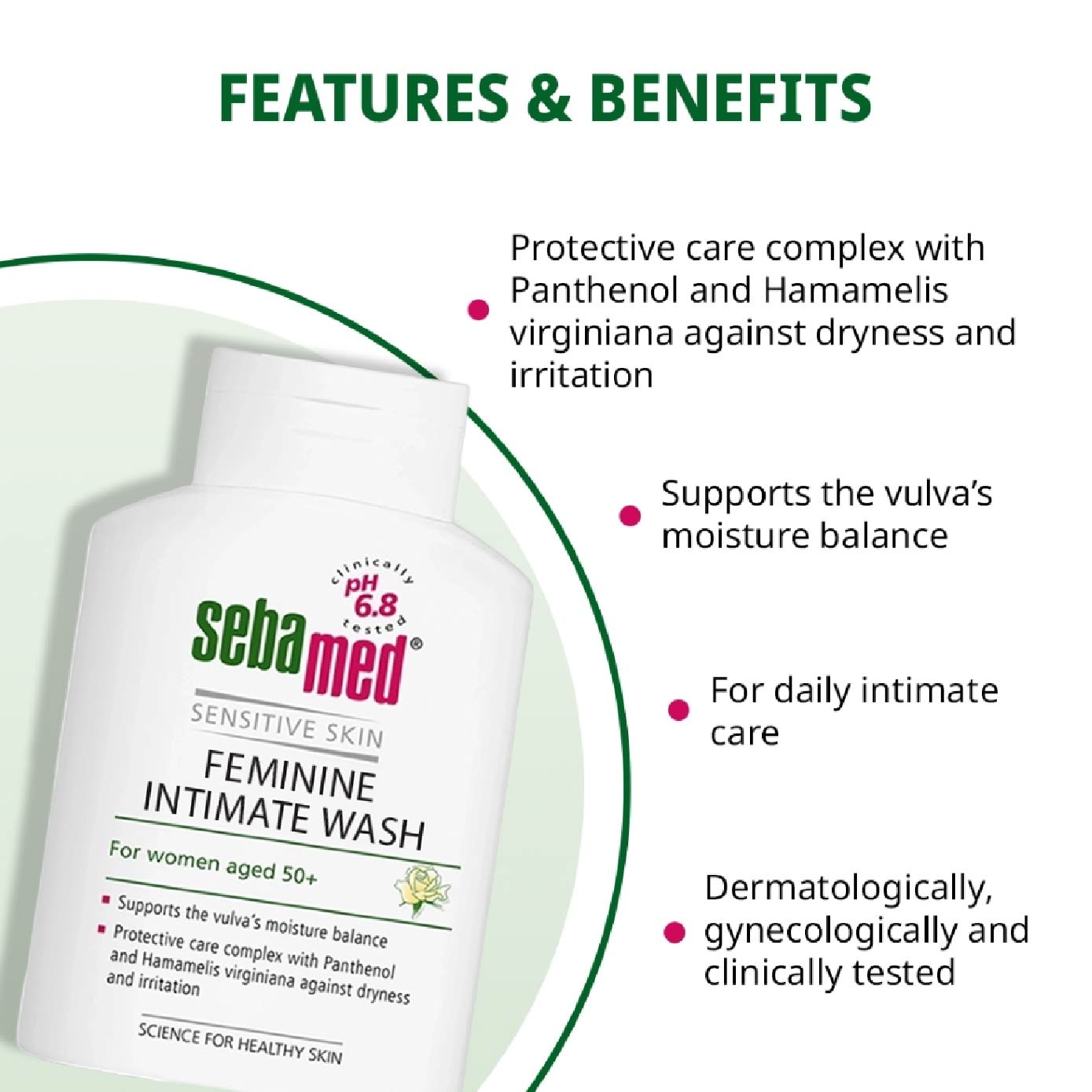 Feminine Intimate Wash Menopause pH 6.8 (Safeguard Against Dryness) 200ml