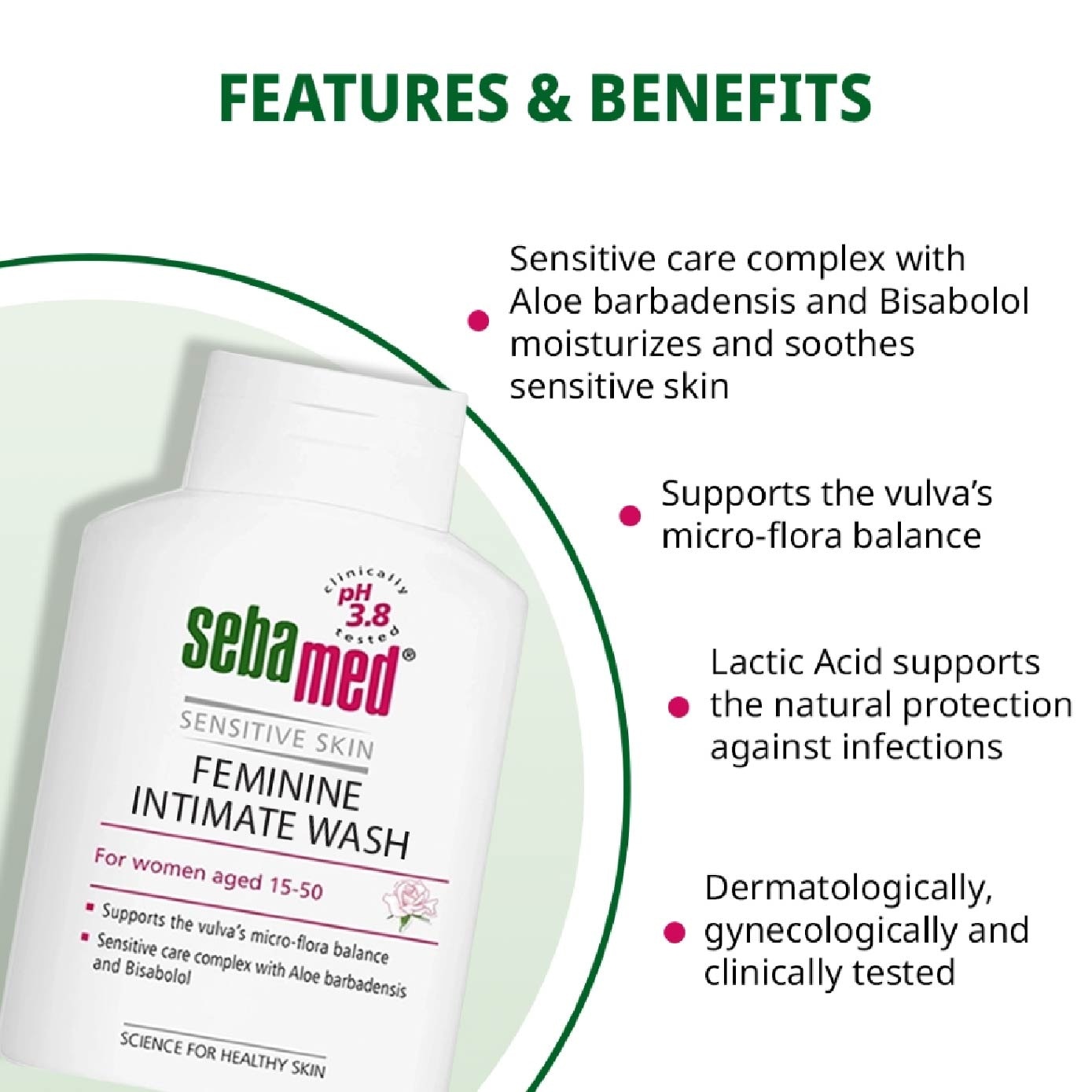 Feminine Intimate Wash Sensitive Ph3.8 (Maintains Moisture Balance of the Mucuous Lining) 200ml