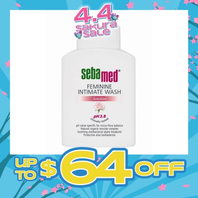 SEBAMED - Feminine Intimate Wash Sensitive Ph3.8 (Maintains Moisture Balance of the Mucuous Lining) 200ml
