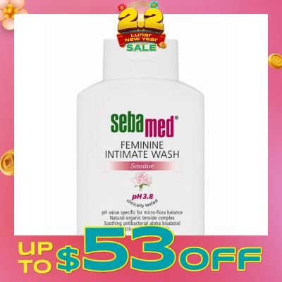 SEBAMED Feminine Intimate Wash Sensitive Ph3.8 (Maintains Moisture Balance of the Mucuous Lining) 200ml