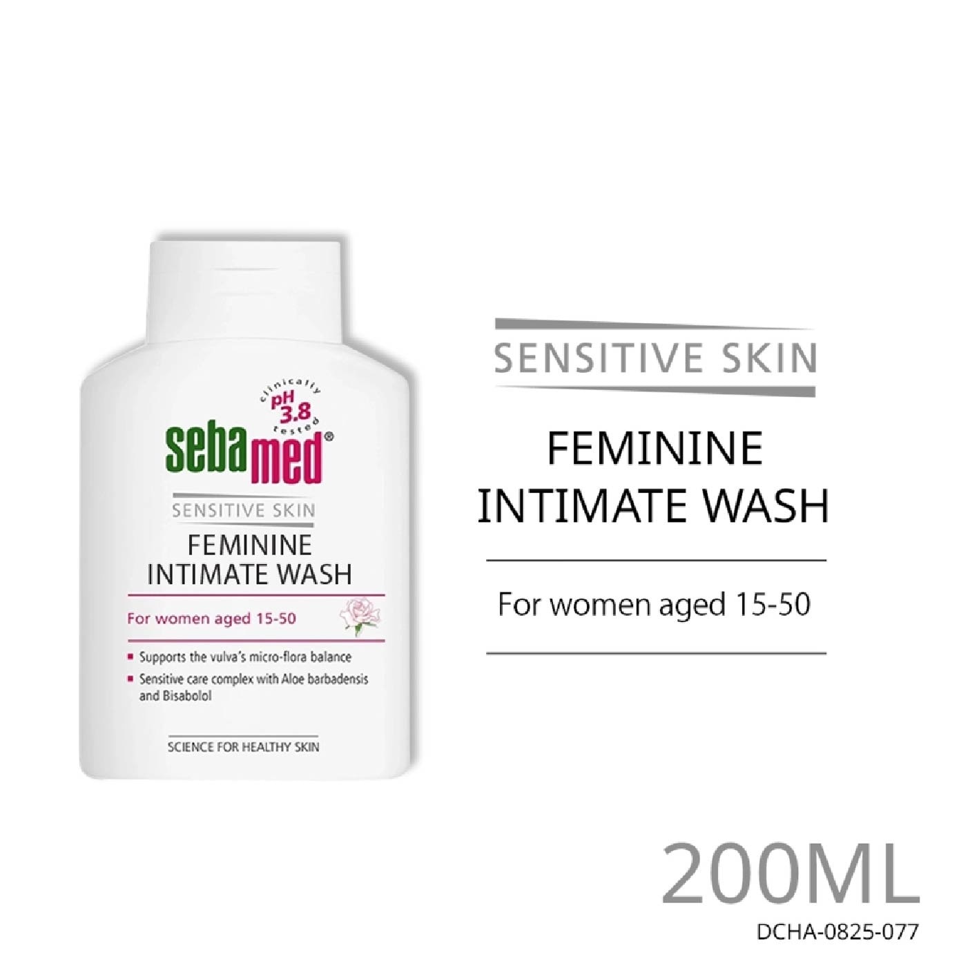 Feminine Intimate Wash Sensitive Ph3.8 (Maintains Moisture Balance of the Mucuous Lining) 200ml