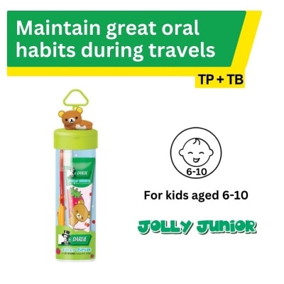 DARLIE Jolly Junior Rilakkuma Kids Toothpaste Travel Kit Packset consists Toothbrush 1s + Toothpaste Strawberry 1s (For 2 to 6yrs old)