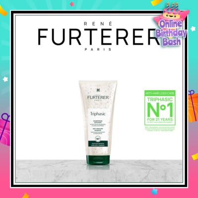 RENE FURTERER Triphasic Anti-Hair Loss Shampoo With Natural Ginseng Extract & Essential Oils (For Thin/Less Dense Hair) 200ml