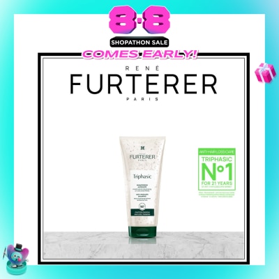 RENE FURTERER - Triphasic Anti-Hair Loss Shampoo With Natural Ginseng Extract & Essential Oils (For Thin/Less Dense Hair) 200ml