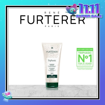 RENE FURTERER Triphasic Anti-Hair Loss Shampoo With Natural Ginseng Extract & Essential Oils (For Thin/Less Dense Hair) 200ml