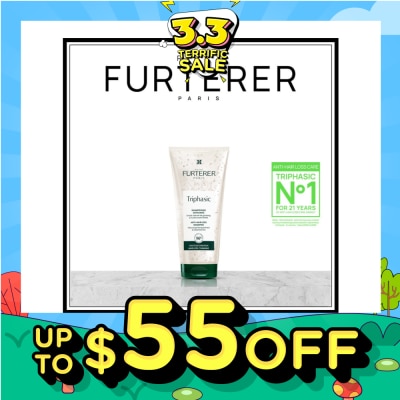 RENE FURTERER Triphasic Anti-Hair Loss Shampoo With Natural Ginseng Extract & Essential Oils (For Thin/Less Dense Hair) 200ml