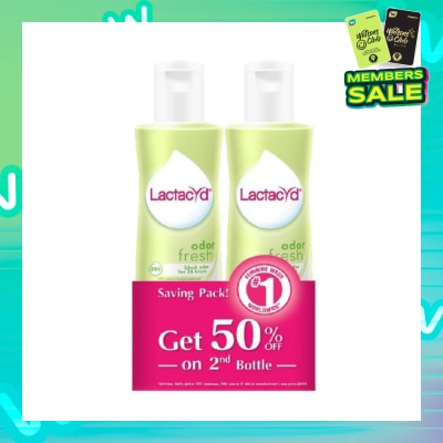 LACTACYD Lactacyd Odor Fresh Feminine Wash 250ml Twinpack (Block Odor for 24hrs)