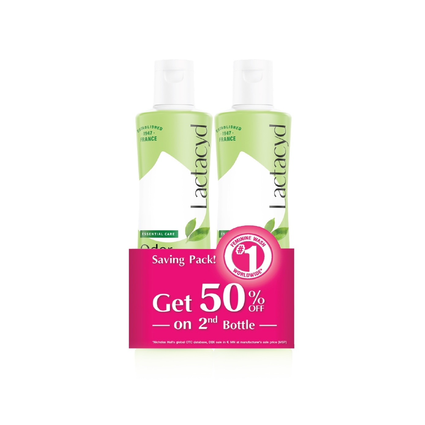 Lactacyd Odor Fresh Feminine Wash 250ml Twinpack (Block Odor for 24hrs)