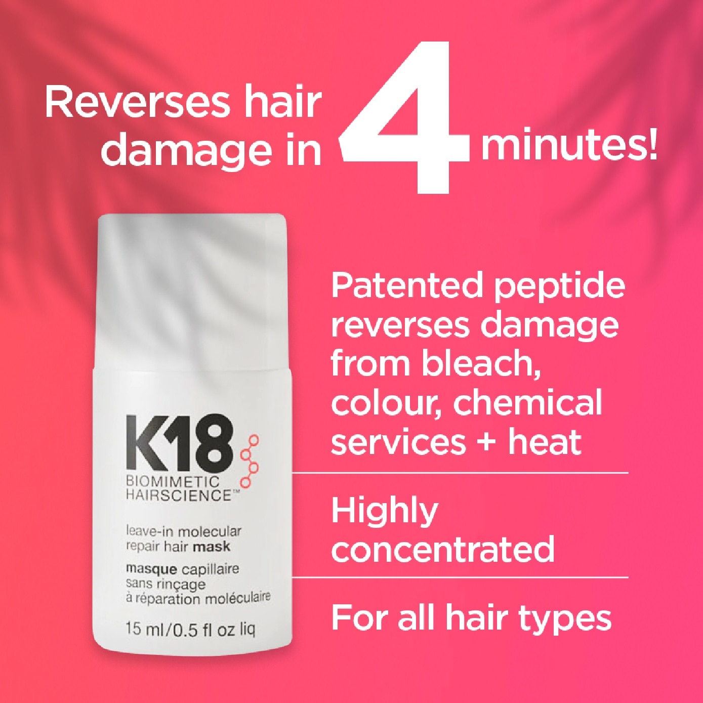 Leave-In Molecular Repair Hair Mask 15ml