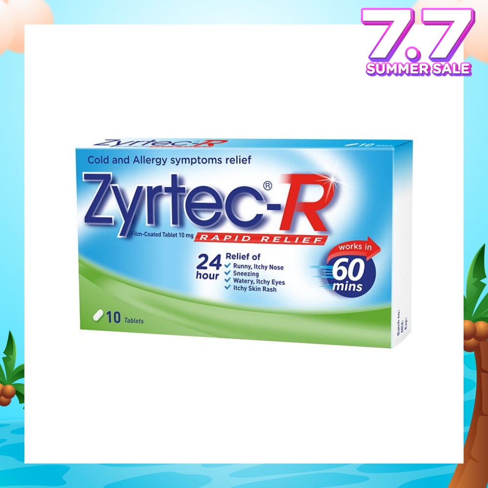 ZYRTEC-R, 10 Tablets (Rapid Relief)