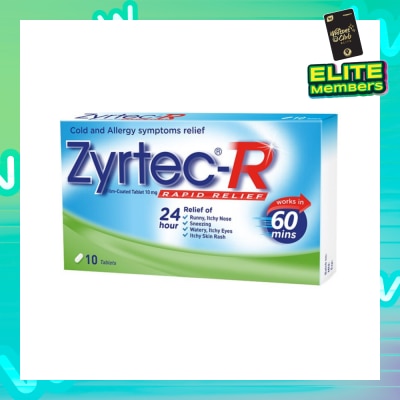 ZYRTEC ZYRTEC-R, 10 Tablets (Rapid Relief)