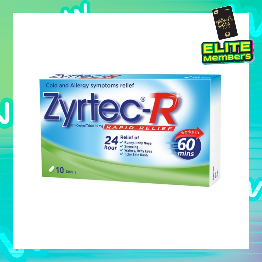 ZYRTEC-R, 10 Tablets (Rapid Relief)