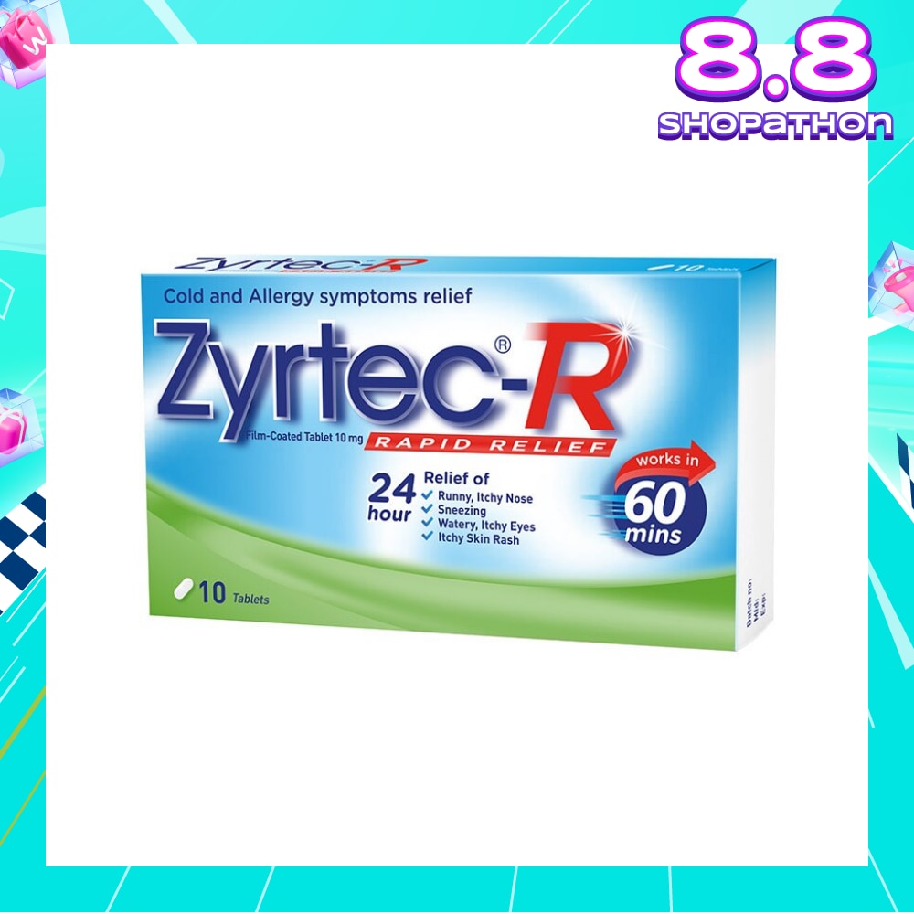 ZYRTEC-R, 10 Tablets (Rapid Relief)
