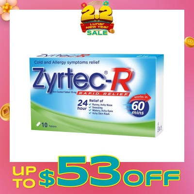 ZYRTEC 10 Tablets (Rapid Relief)