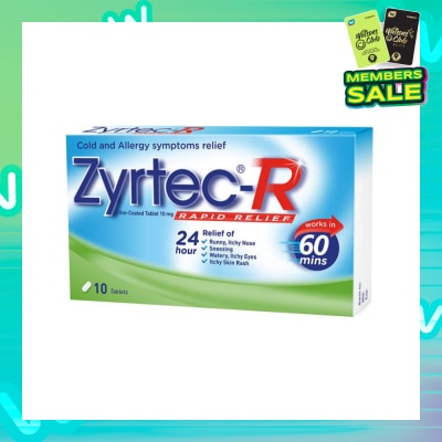 ZYRTEC ZYRTEC-R, 10 Tablets (Rapid Relief)