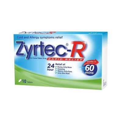 ZYRTEC ZYRTEC-R, 10 Tablets (Rapid Relief)