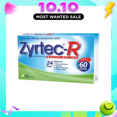 ZYRTEC 10 Tablets (Rapid Relief) image