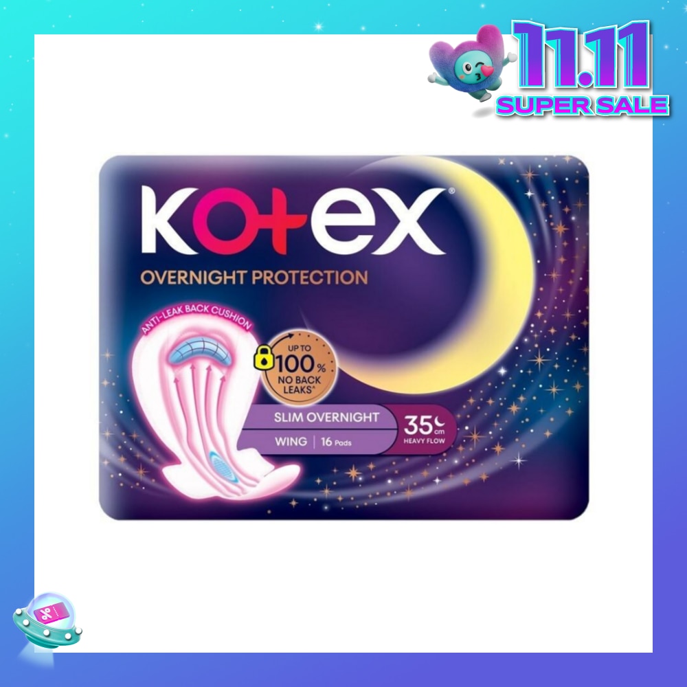 Soft & Smooth 360° Protection Slim Overnight Sanitary Pad Wing 35cm (For Heavy Flow) 16s