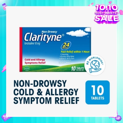 CLARITYNE Non-drowsy 24H Allergy Relief Tablets 10's