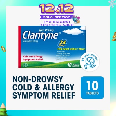 CLARITYNE Non-drowsy 24H Allergy Relief Tablets 10's
