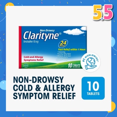 CLARITYNE Non-drowsy 24H Allergy Relief Tablets 10's