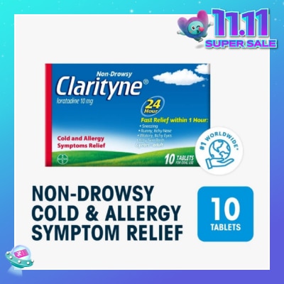 CLARITYNE Non-drowsy 24H Allergy Relief Tablets 10's