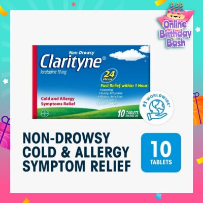 CLARITYNE Non-drowsy 24H Allergy Relief Tablets 10's