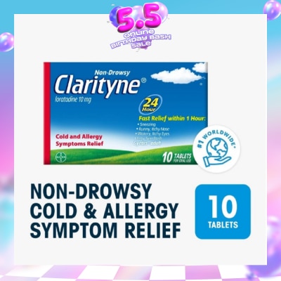 CLARITYNE - Non-drowsy 24H Allergy Relief Tablets 10's