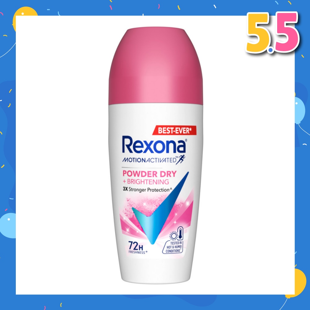 Motion Activated Powder Dry +Brightening Deodorant Roll On 45ml
