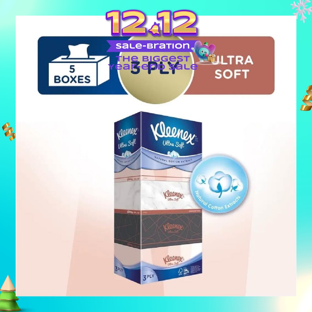 Ultra Soft 3ply Facial Tissue Lifestyle 5x100 Sheets